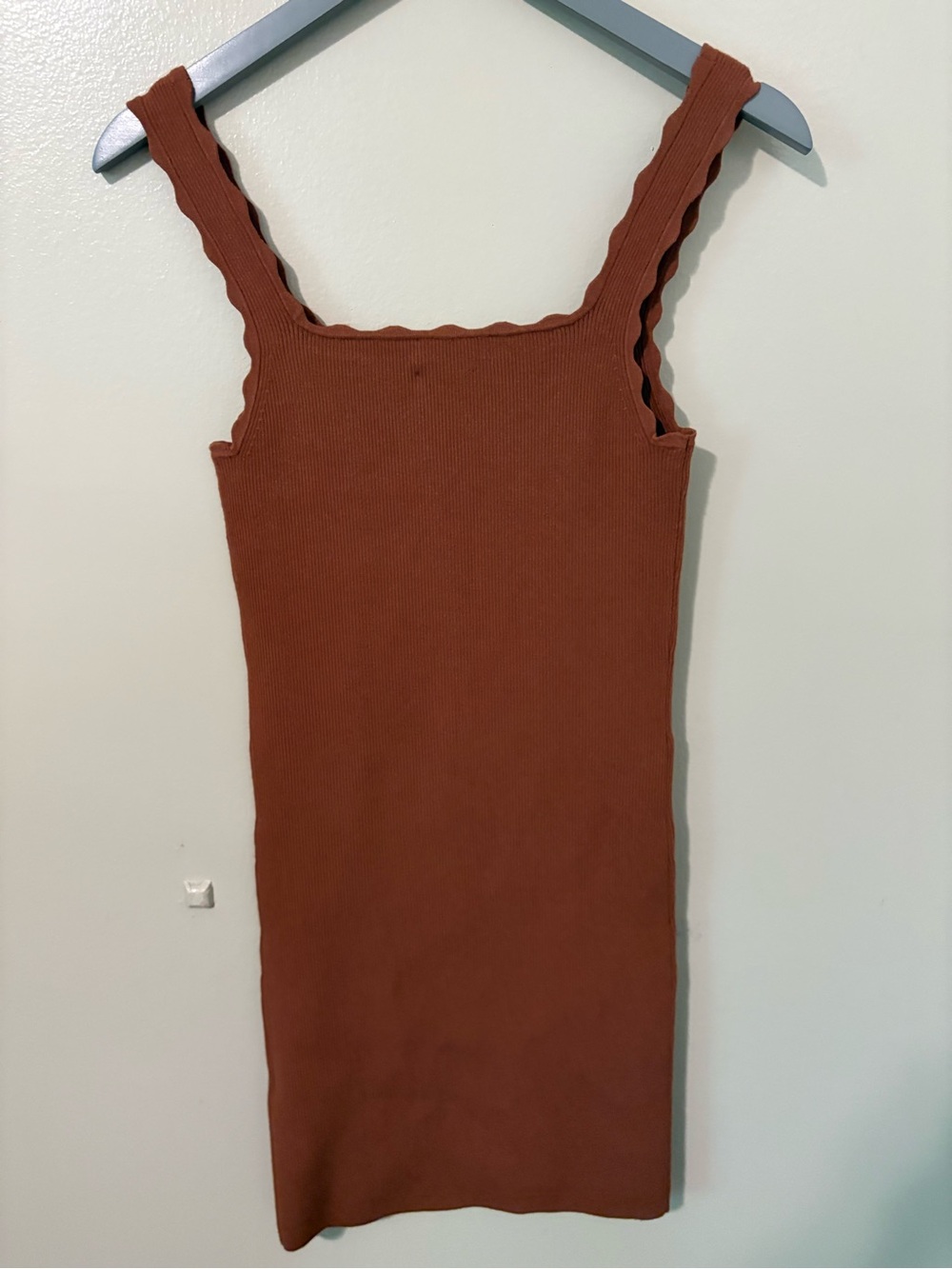 Aritzia Rust Ribbed Mini Dress - Picture 6 of 6